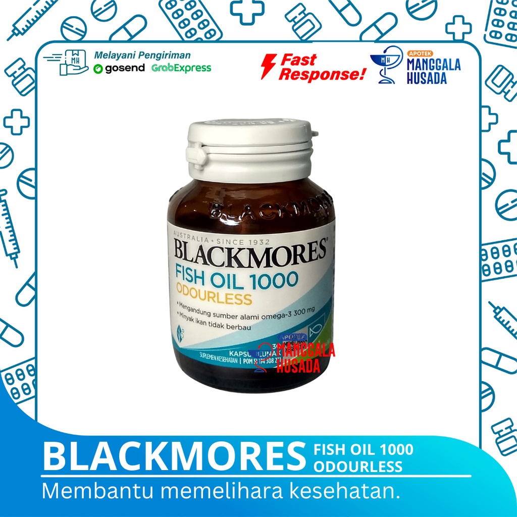 Jual BLACKMORES FISH OIL 1000 ODOURLESS 30 KAPSUL Shopee Indonesia