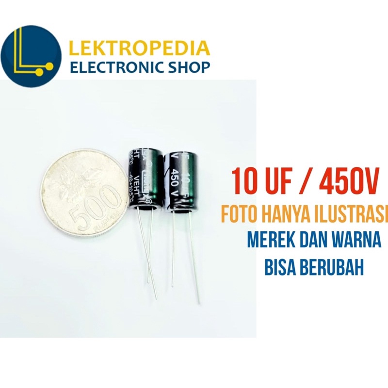 Jual Elco 10uf 450v Kapasitor 10 Uf Mikro 450 V Volt Elko 450volt