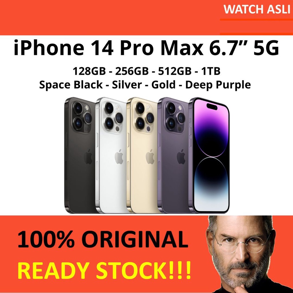 Jual New Handphone IBOX IPhone 14 Pro Max 128GB 256GB 512GB 1TB Purple