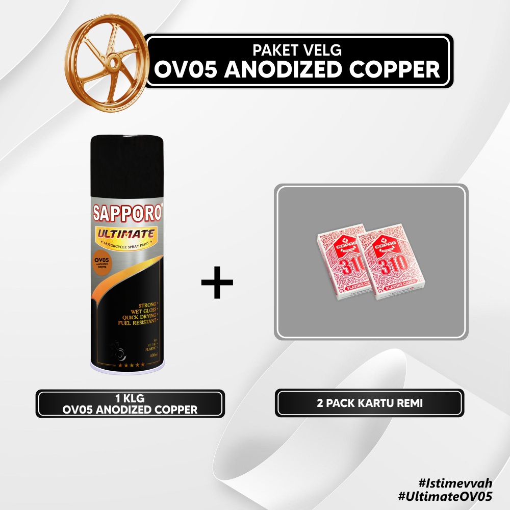 Jual Paket Cat Velg OV05 Anodized Copper Sapporo Ultimate Cat Spray