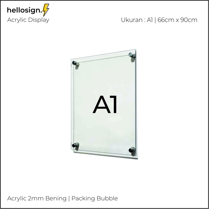 Jual Acrylic Display Wall Poster Frame Bingkai Display Akrilik A