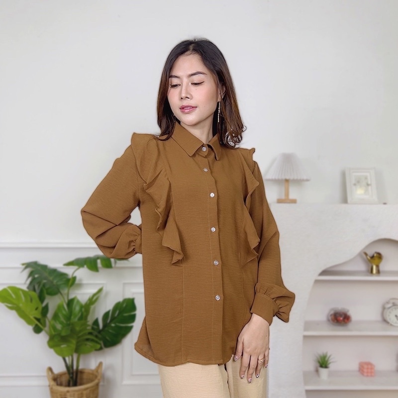 Jual Afi Ec Premium Airflow Crincle Neta Blouse Crincle