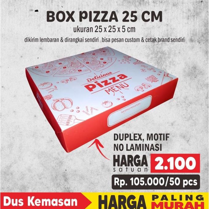 Jual Dus Box Kemasan Pizza Uk X X Cm Cetak Warna Pack Isi