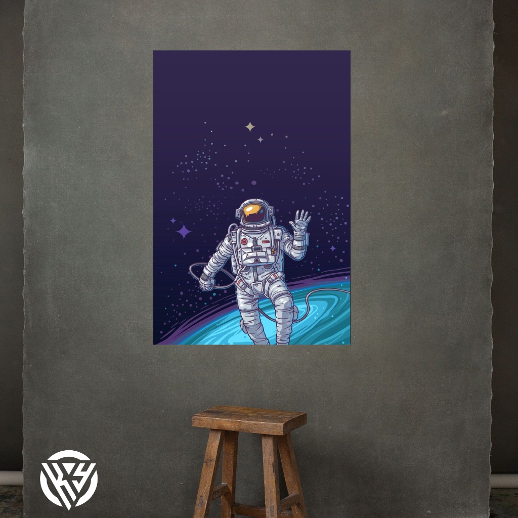 Jual Poster Astronot Mdf Hiasan Dinding Kamar Cafe Aesthetic Shopee