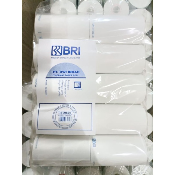 Jual KERTAS STRUK THERMAL 58x32 EDC BRI AGEN BRILINK LOGO BRI Shopee