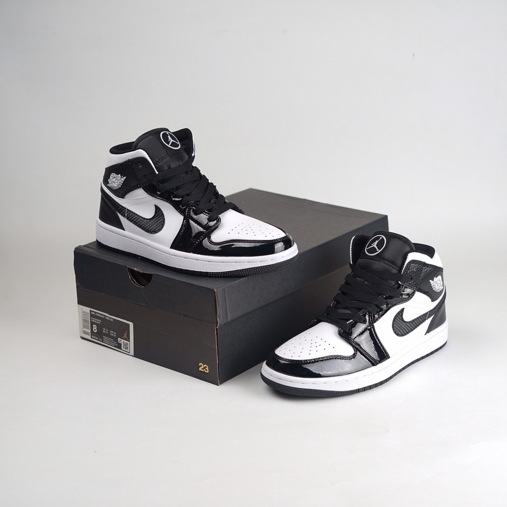 Jual Nike Air Jordan Mid All Star Carbon Black White Shopee Indonesia