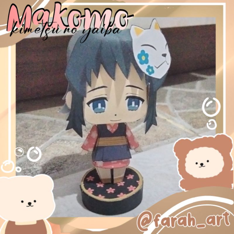 Jual Makomo Kimetsu No Yaiba Demon Slayer Papercraft Shopee Indonesia