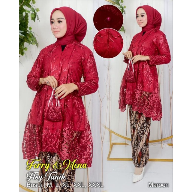 Jual Set Tunik Kartini Floy Fm Setelan Wisuda Kebaya Modern Baju Pesta