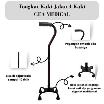 Jual Tongkat Gea Medical Kaki 4 FS947 Manula Lansia Alat Bantu Jalan