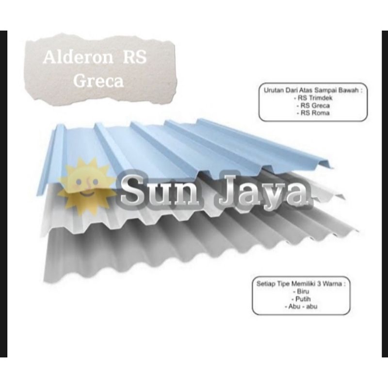 Jual Atap UPVC Alderon RS Greca Atap Singel Wall Gelombang Greca