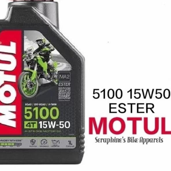 Jual OLI MOTOR MOTUL 5100 4T 15W50 1L TECHNOSYNTHESE ESTER 100