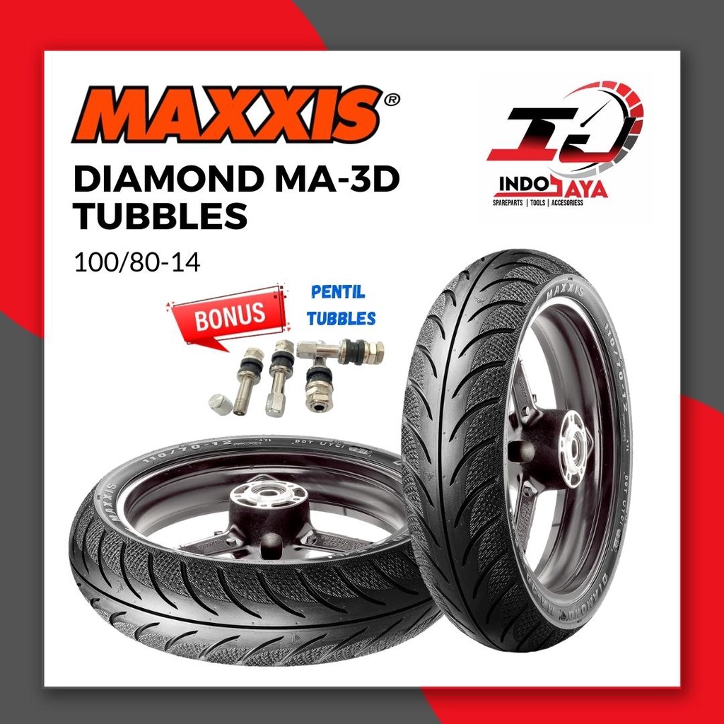 Jual BAN MAXXIS DIAMOND MA 3DN 100 80 14 100 80 14 BAN TUBELESS 100