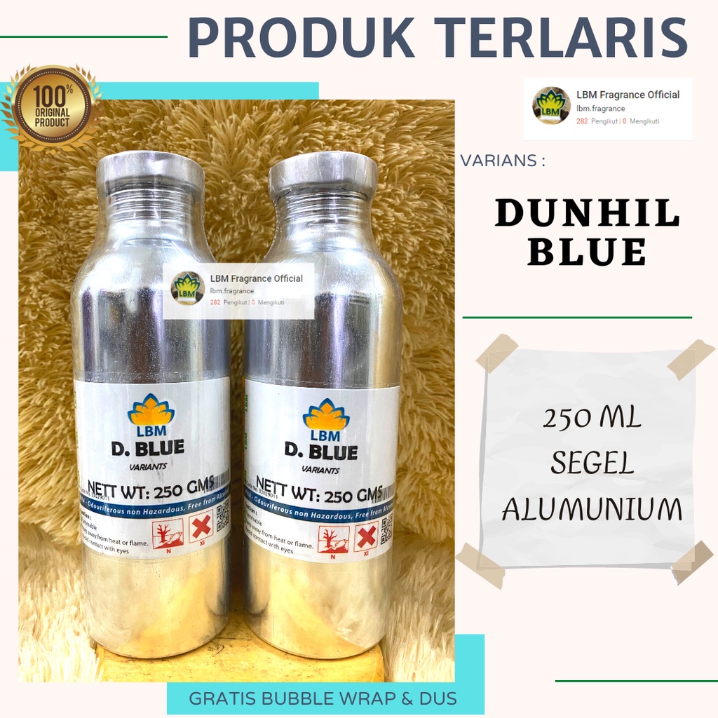 Jual Parfume DUNHIL BLUE BIBIT PARFUM MURNI 250 Ml SEGEL Alumunium