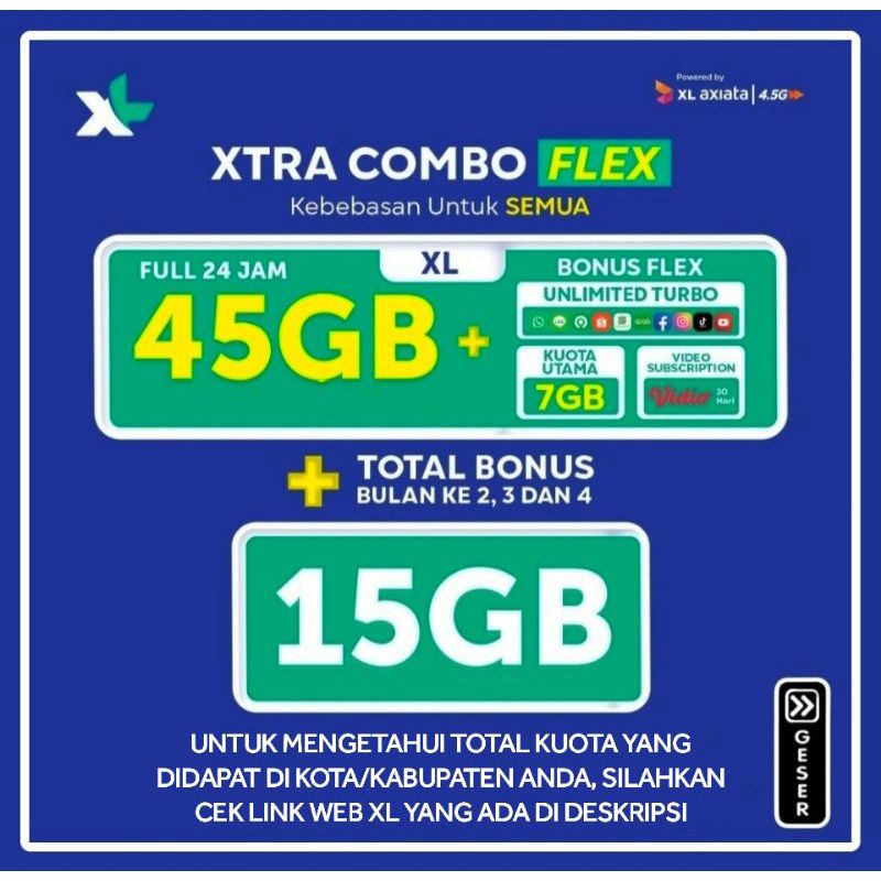 Jual Kartu Perdana Xl Extra Combo Flex Gb Shopee Indonesia