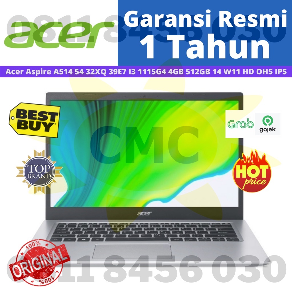 Jual Acer Aspire A514 54 32XQ 39E7 I3 1115G4 4GB 512GB 14 HD W11 OHS