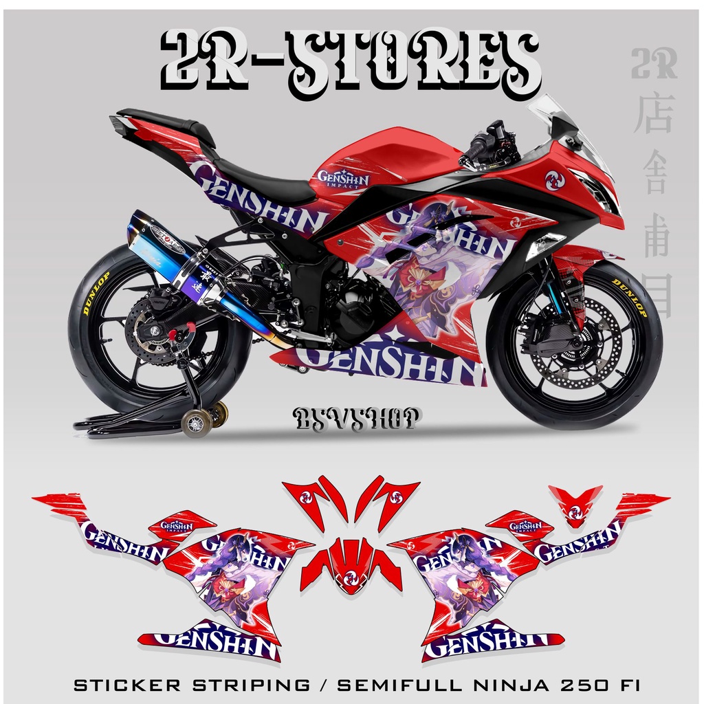 Jual Striping Ninja Fi Variasi Genshin Semifull Body Stiker Ninja