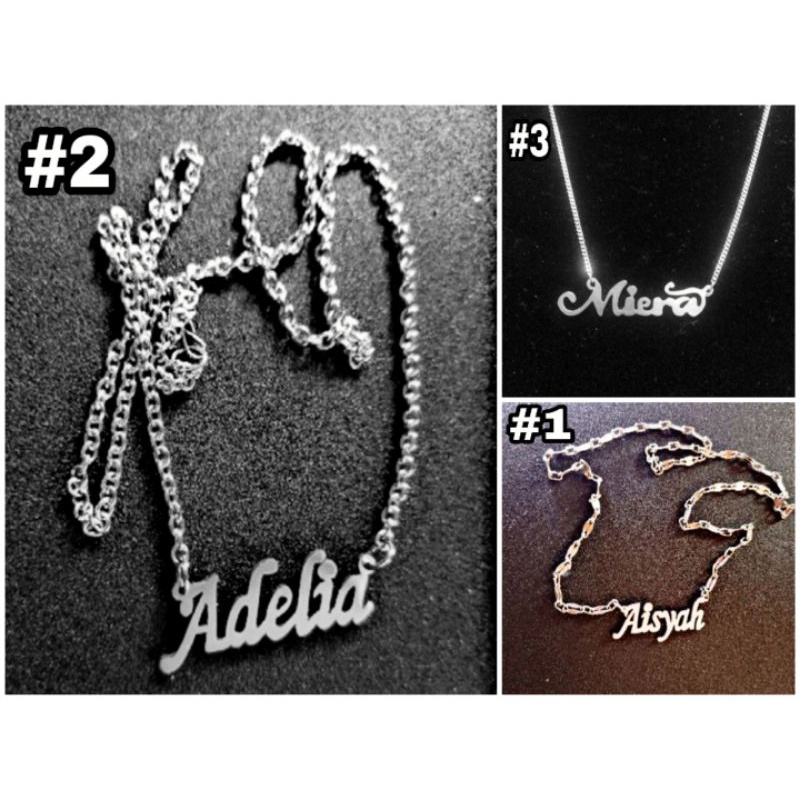 Jual Kalung Nama Silver Anti Karat Dan Anti Luntur Maks Huruf