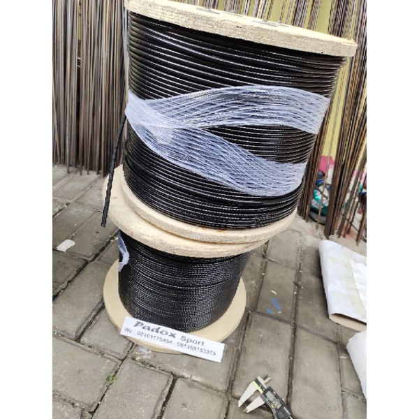 Jual Padox Kawat Seling Stainless Diameter Mm Lapis Pvc Hitam Wire