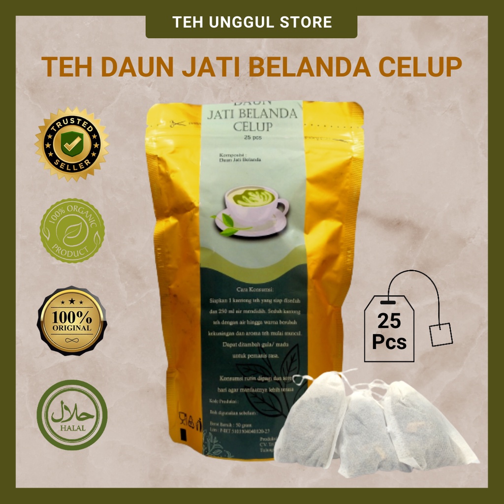 Jual Teh Celup Daun Jati Belanda 100 Alami Teh Daun Jati Belanda