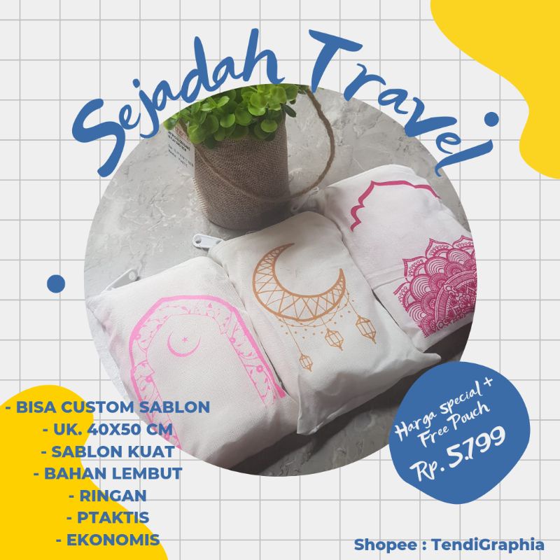 Jual Sajadah Travel Free Nama Custom Shopee Indonesia