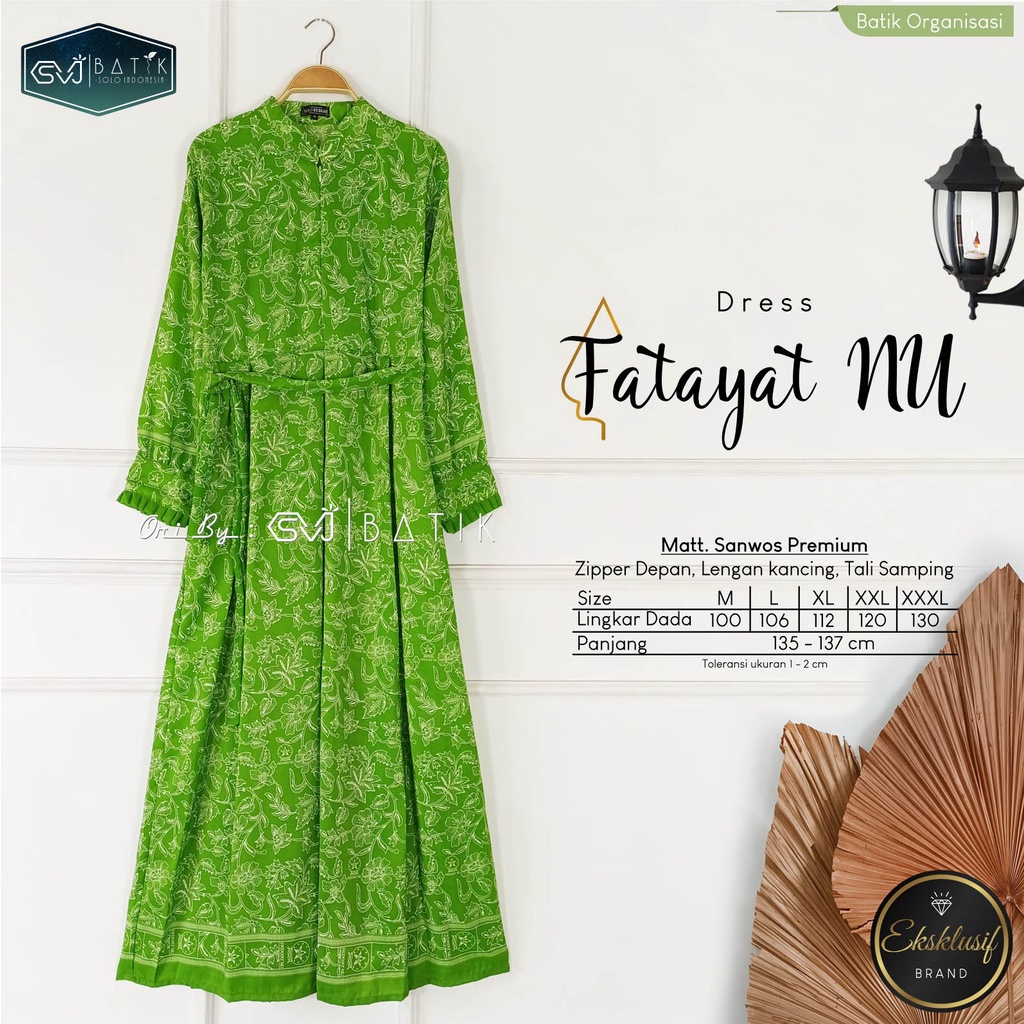 Jual GAMIS BATIK SET NU MUSLIMAH FATAYAT NU ORI SVJ MURAH ORIGINAL