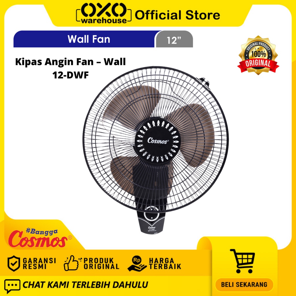 Jual Cosmos Kipas Angin Dinding 12 DWF Garansi Resmi Wall Desk Fan