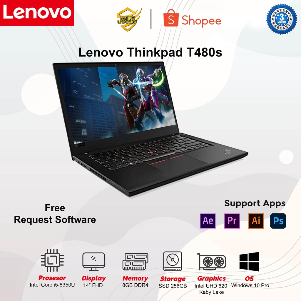 Jual Lenovo Thinkpad T Series Intel Core I5 I7 RAM 8GB SSD 256GB