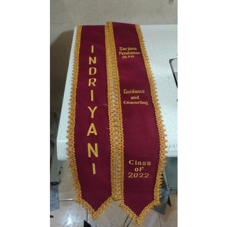 Jual Selempang Wisuda Leher Bludru Custom List Renda Shopee Indonesia