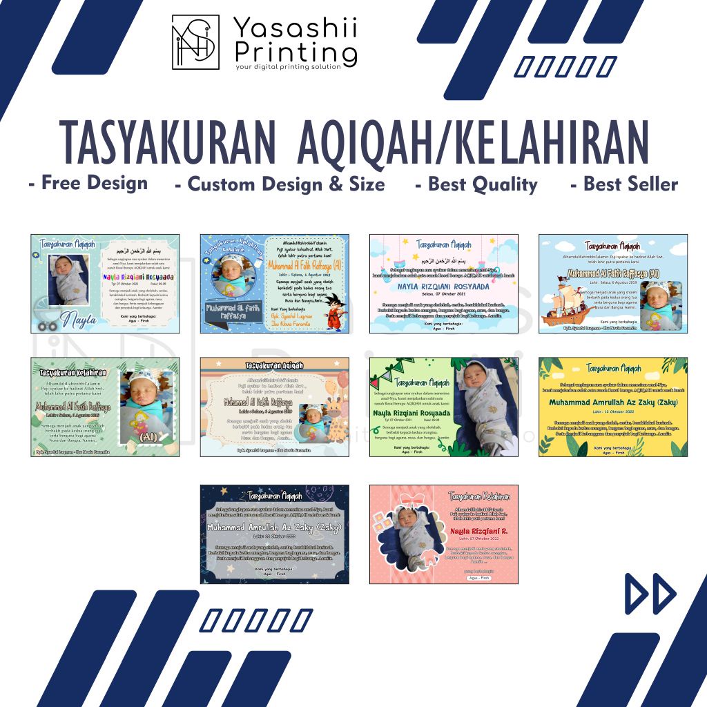 Jual Kartu Label Ucapan Tasyakuran Aqiqah Kelahiran Part Shopee