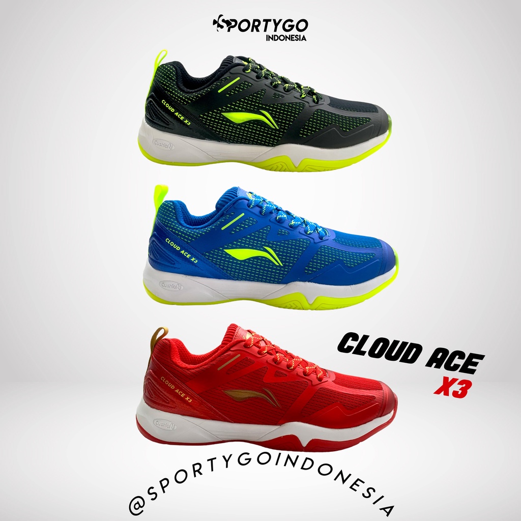 Jual Sepatu Badminton Li Ning Cloud Ace X Original Shopee Indonesia