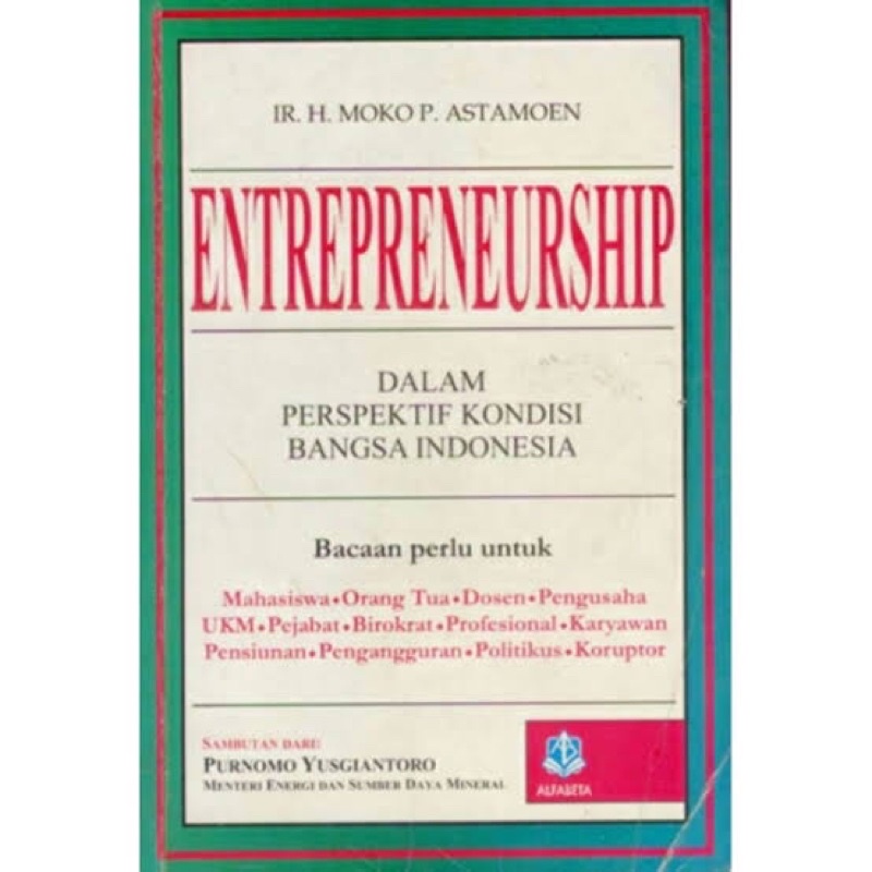 Jual Entrepreneurship Dalam Perspektif Kondisi Bangsa Indonesia Ir