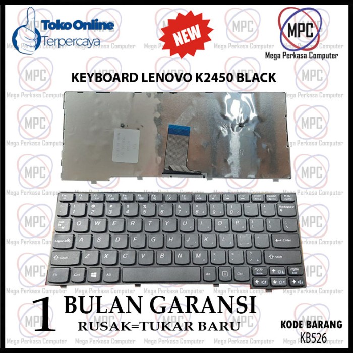 Jual Keyboard Laptop Lenovo Ideapad K Hitam Shopee Indonesia