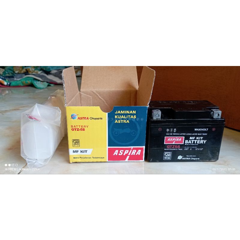 Jual Aki Motor Aspira Ori Astra Otopart Gtz S Shopee Indonesia