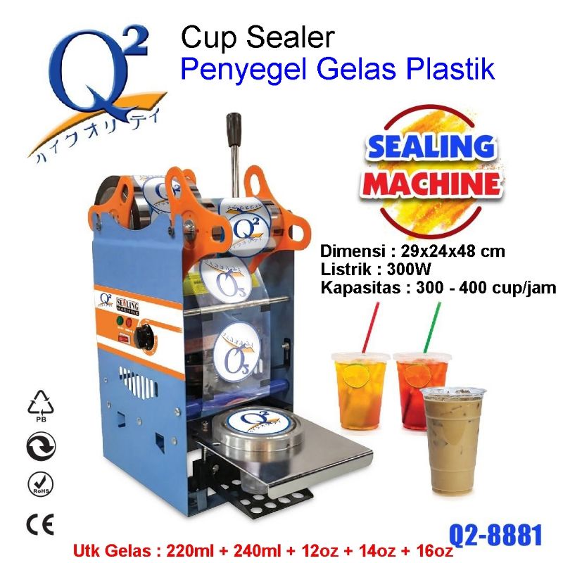 Jual Mesin Cup Sealer Press Gelas Plastik Manual Sealing Machine Q