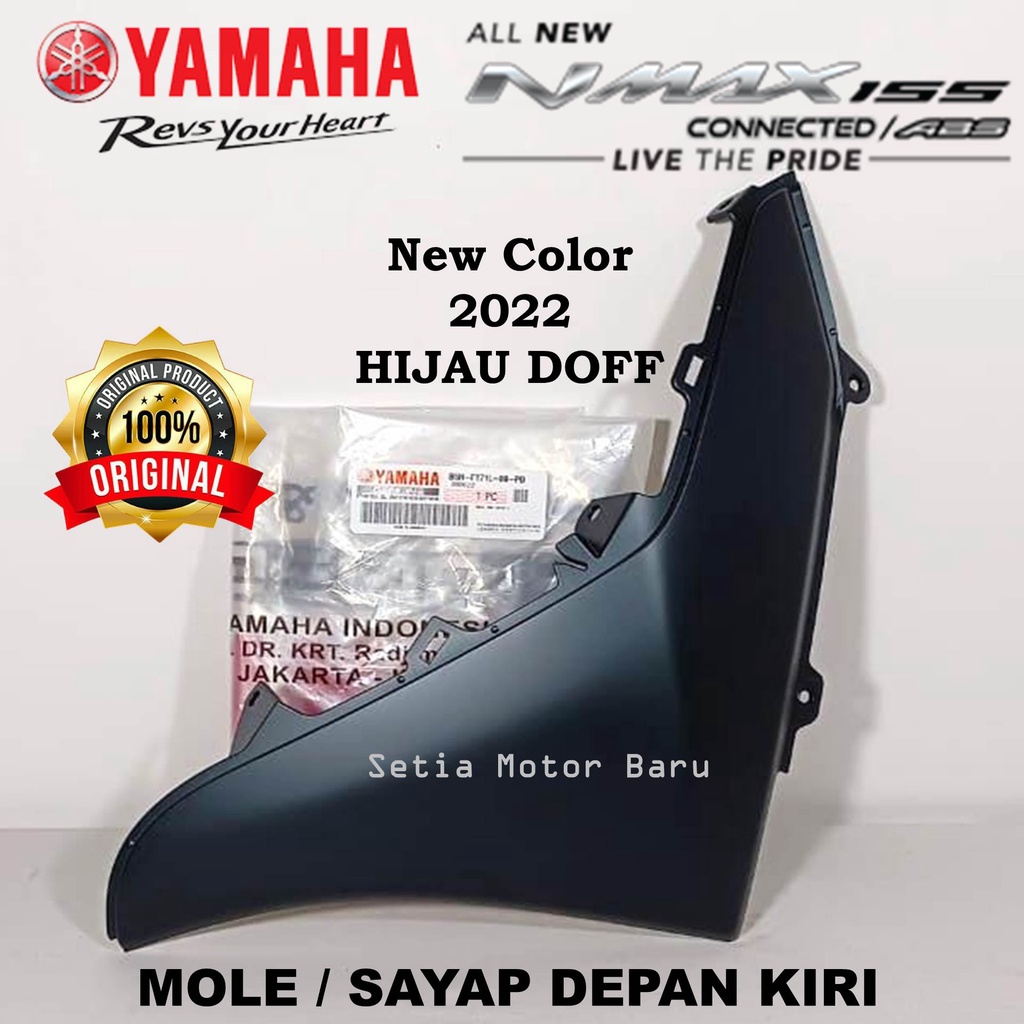 Jual Sayap Depan Mole Side Cover Lumpur KIRI Hijau Doff All New Nmax N