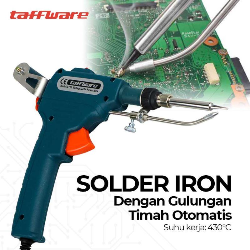 Jual Taffware Solder Iron Automatic Tin Gun 60w Dengan Gulungan Timah