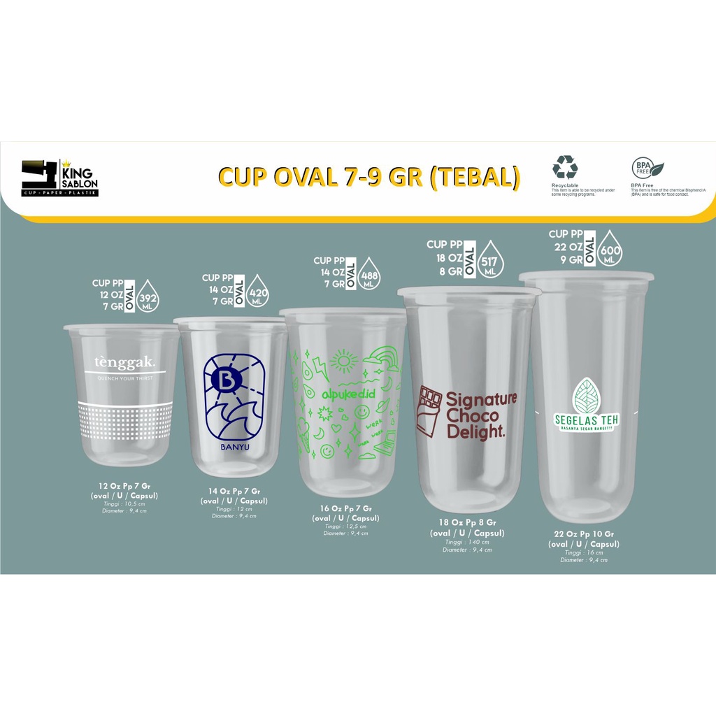 Jual Sablon Cup Oval U Oz Oz Oz Oz Oz Oval U Capsul