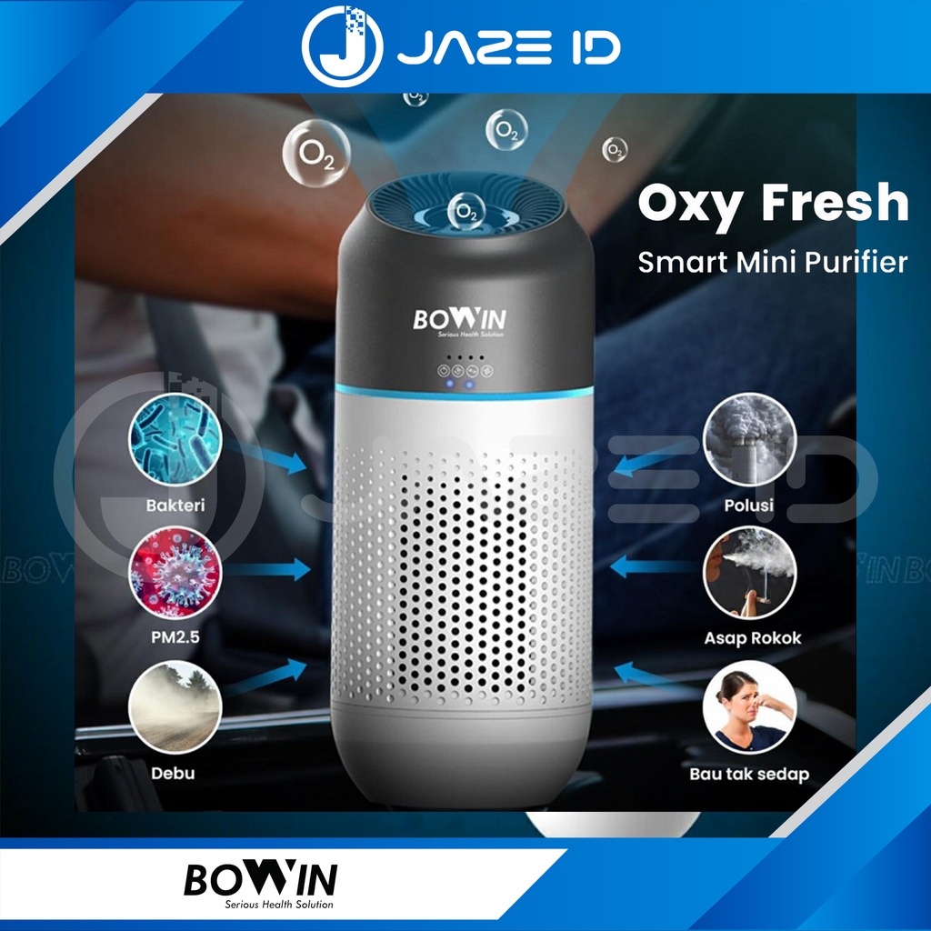 Jual Bowin Portable Car Air Purifier Oxy Fresh Smart Mini HEPA Mobil