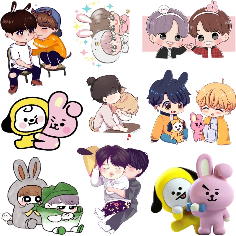 Jual Stiker BTS Sudah Cutting Shiper Taekook Vmin Namjin Sope Jikook