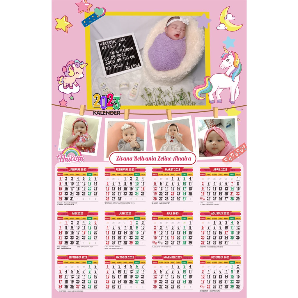 Jual Kalender Dinding Custom Kalender Dinding Bisa Pakai Nama