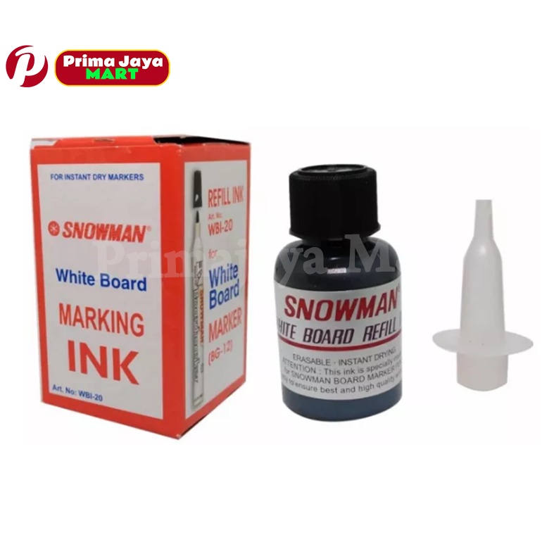 Jual Isi Tinta Spidol Papan Tulis Whiteboard Refill Ink Snowman Pcs