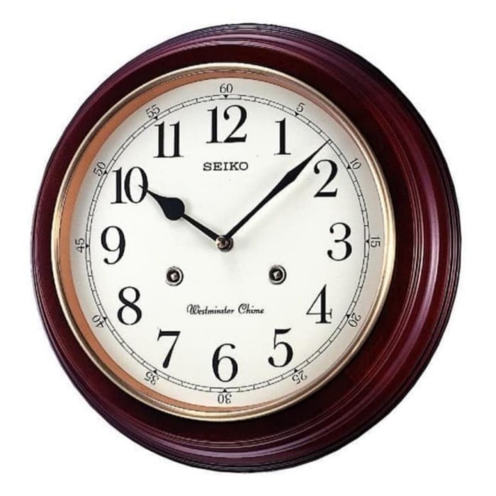 Jual Jam Dinding Seiko Kayu Original Qxh202 Melody Wall Clock Dual