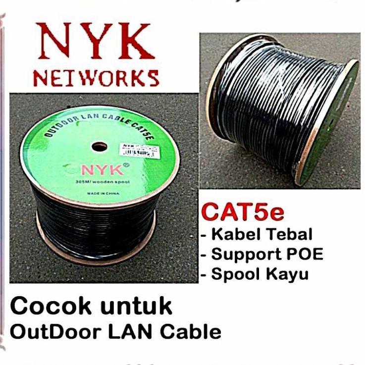 Jual Kabel Lan Rj Cat E Utp Outdoor Siap Pakai Meteran Shopee Indonesia