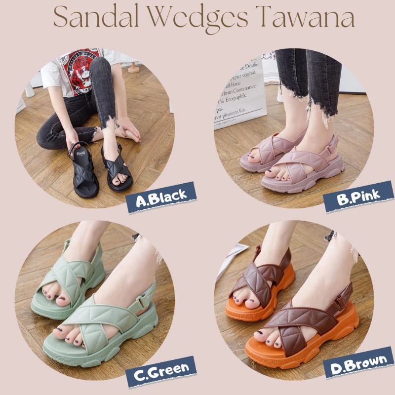 Jual Sandal Tawana Wedges Shopee Indonesia