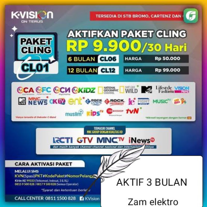 Jual Paket Cling K Vision Hari Shopee Indonesia