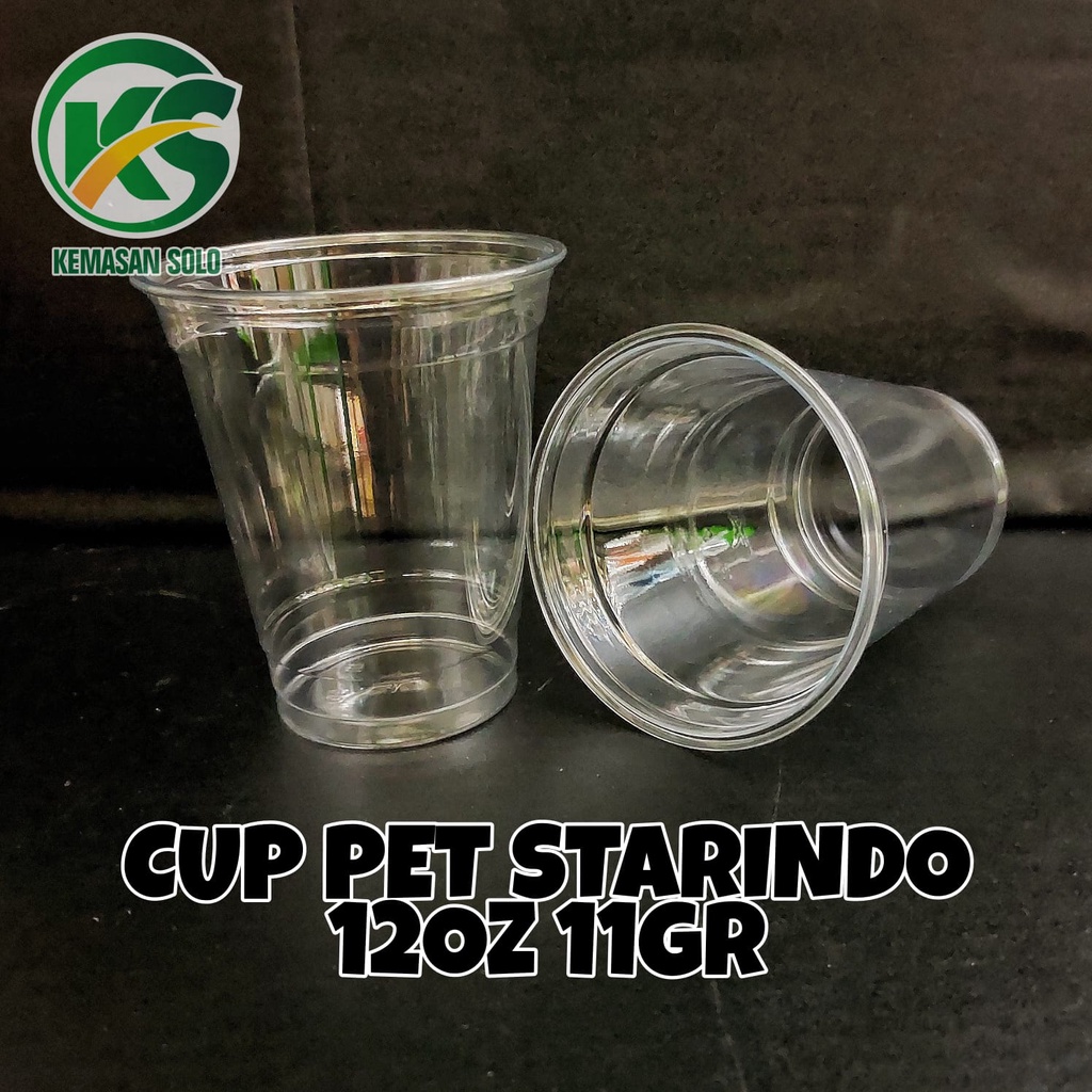 Jual Gelas Plastik Pet Cup Datar Oz Gr Bening Starindo Shopee