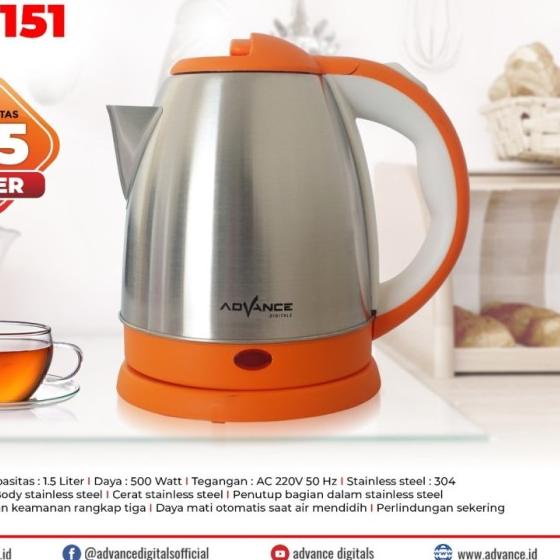 Jual Advance Ak Electric Kettle Liter Teko Listrik Ak