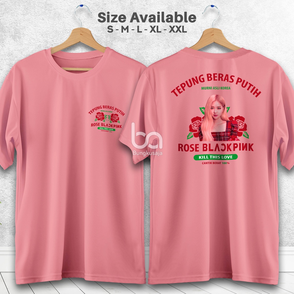 Jual Kaos Plesetan Tepung Beras Rose Brand Rose Blackpink Tshirt Parodi