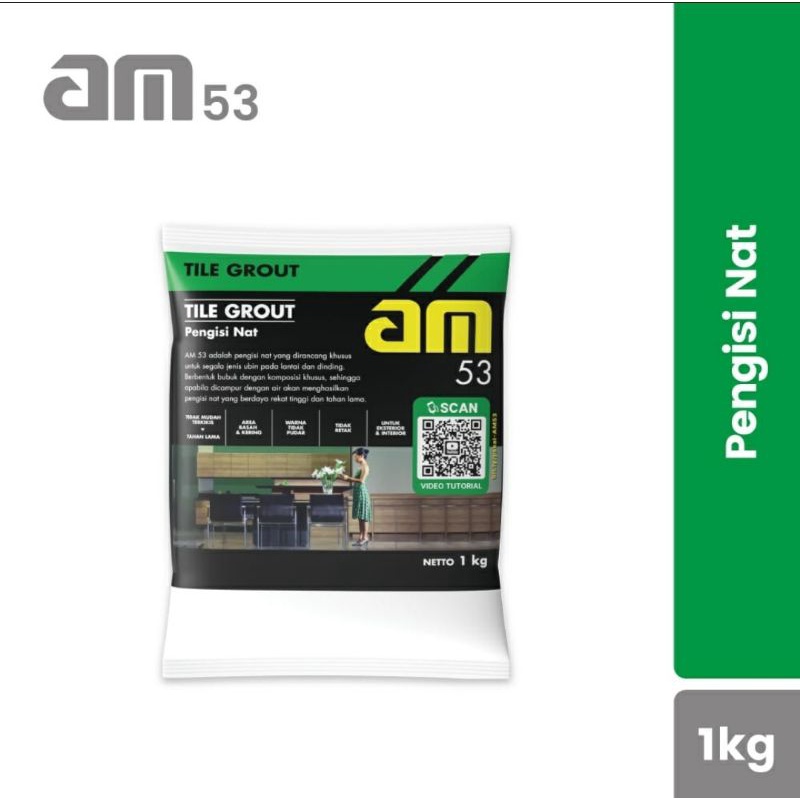 Jual NAT KERAMIK AM 53 TILE GROUT SEMEN KERAMIK PENGISI NAT 1KG