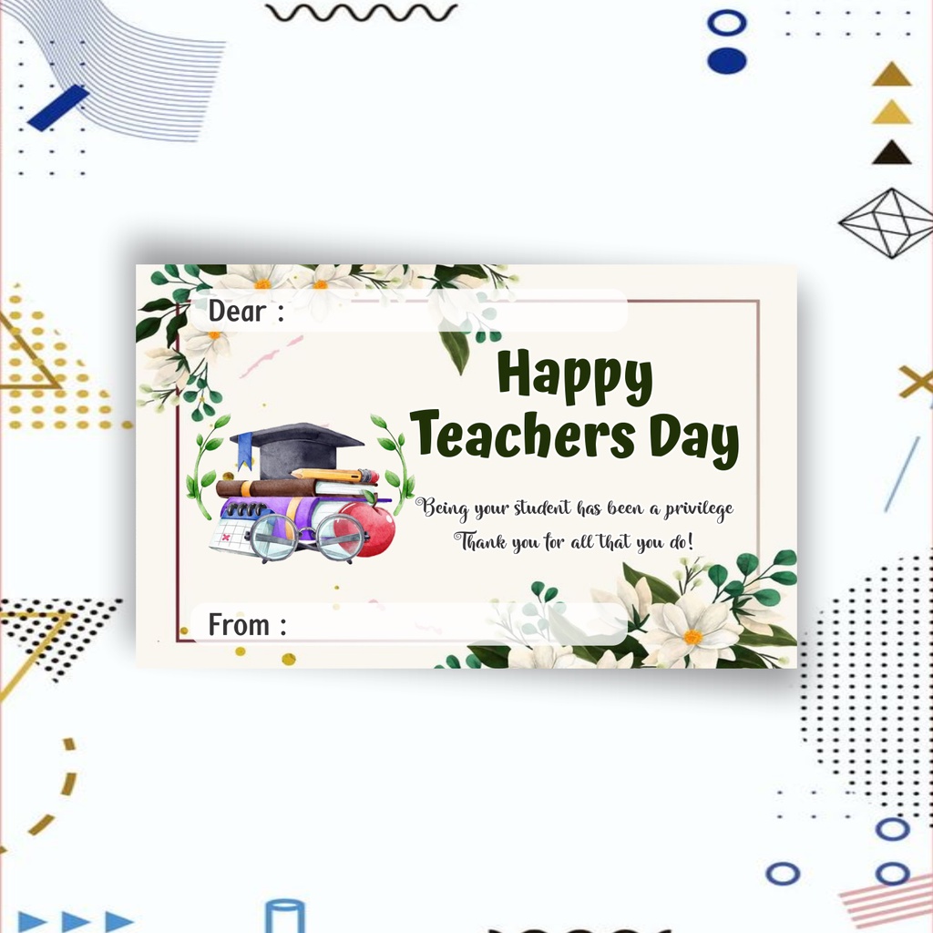 Jual Kartu Ucapan Selamat Hari Guru Teacher Day Happy Teacher Day